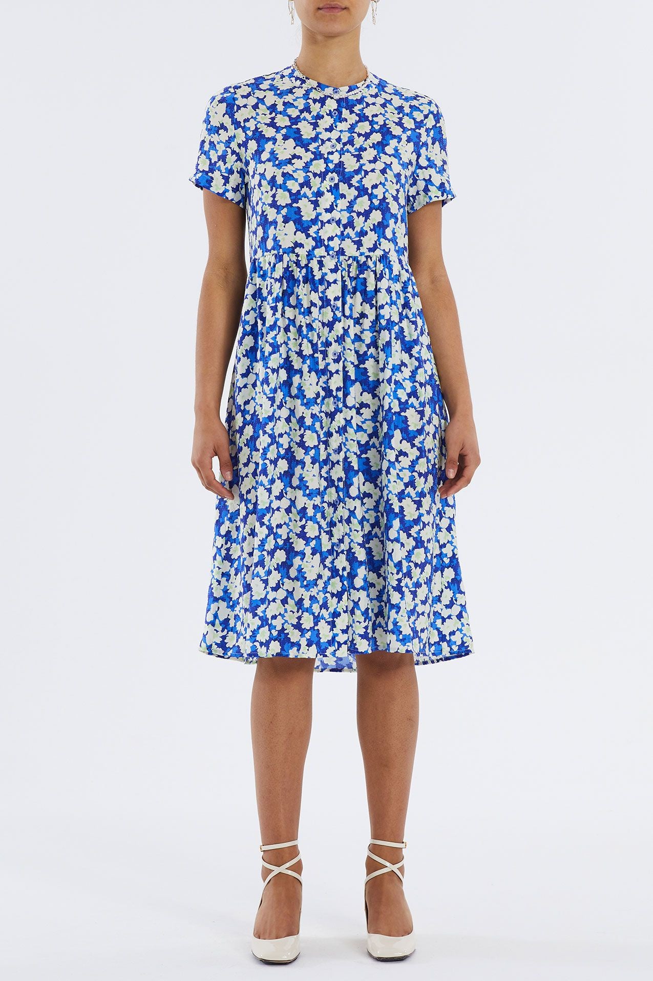Lollys Laundry Aliya Dress - Blue Floral