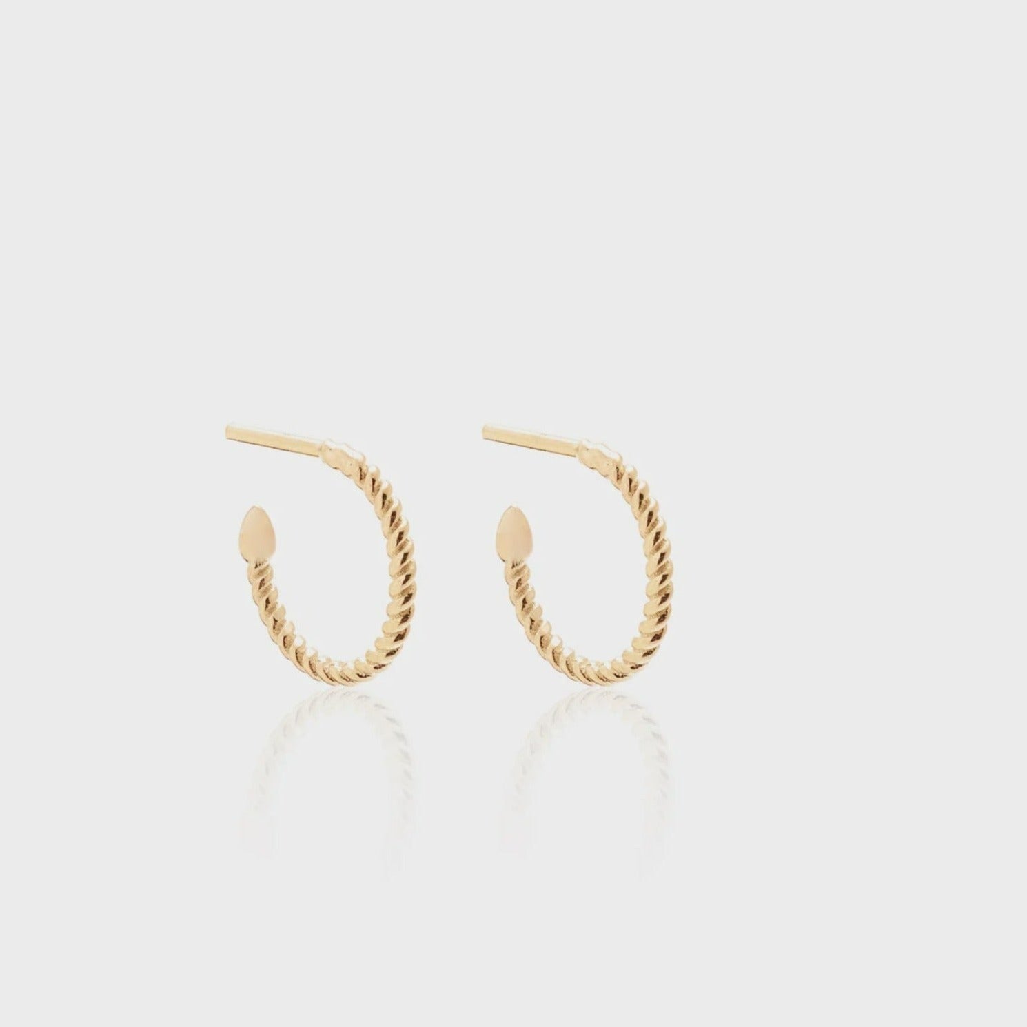 Silk & Steel Mini Rope Hoops - Gold