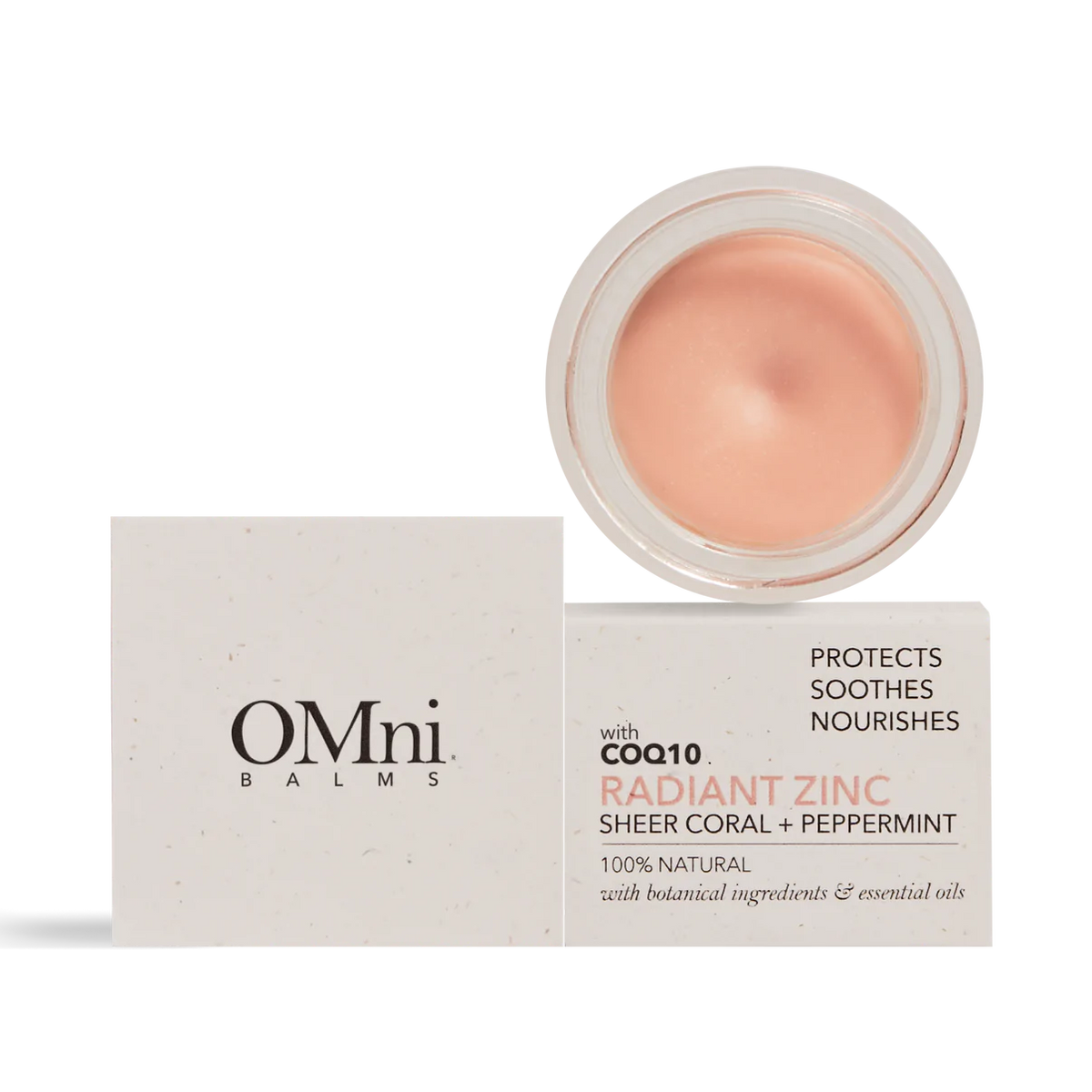 Omni Radiant Zinc Balm - Sheer Coral with COQ10
