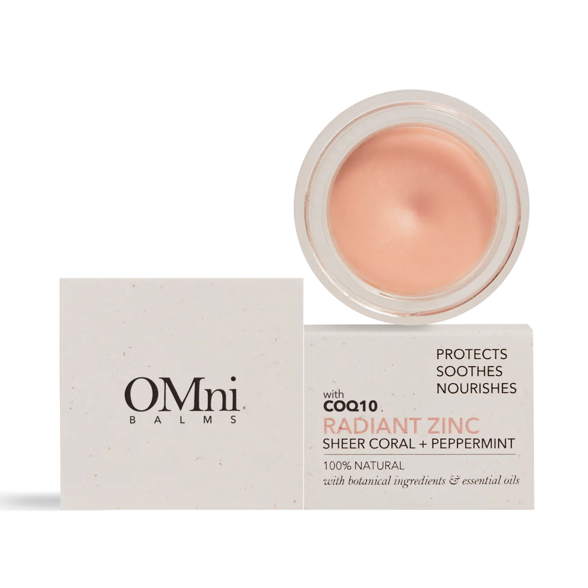 Omni Radiant Zinc Balm - Sheer Coral with COQ10