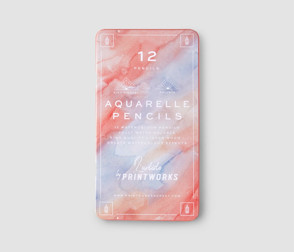 Printworks Colour Pencils Set of 12 - Aquarelle