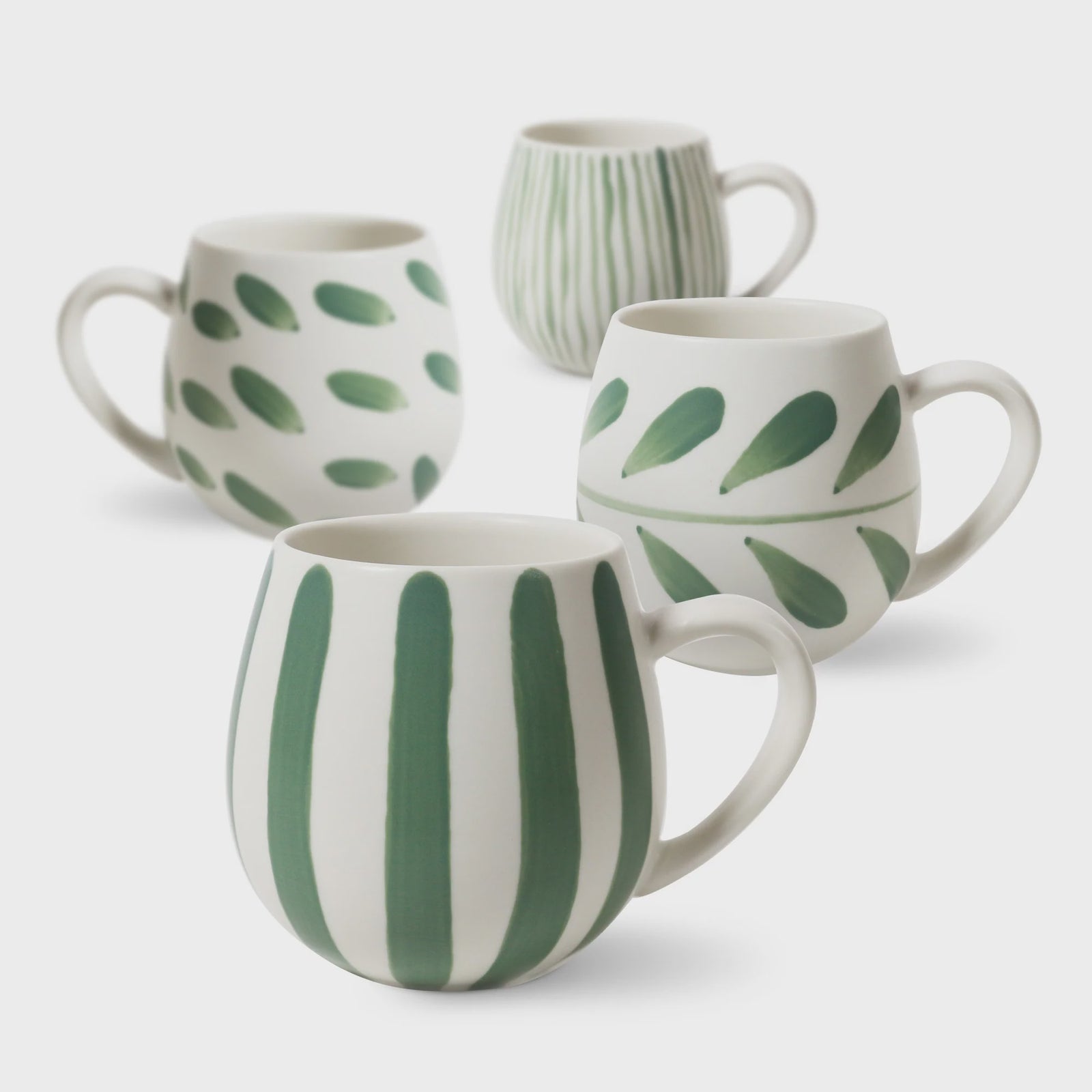 Robert Gordon Hug Me Mugs 4pc - Olive Brush