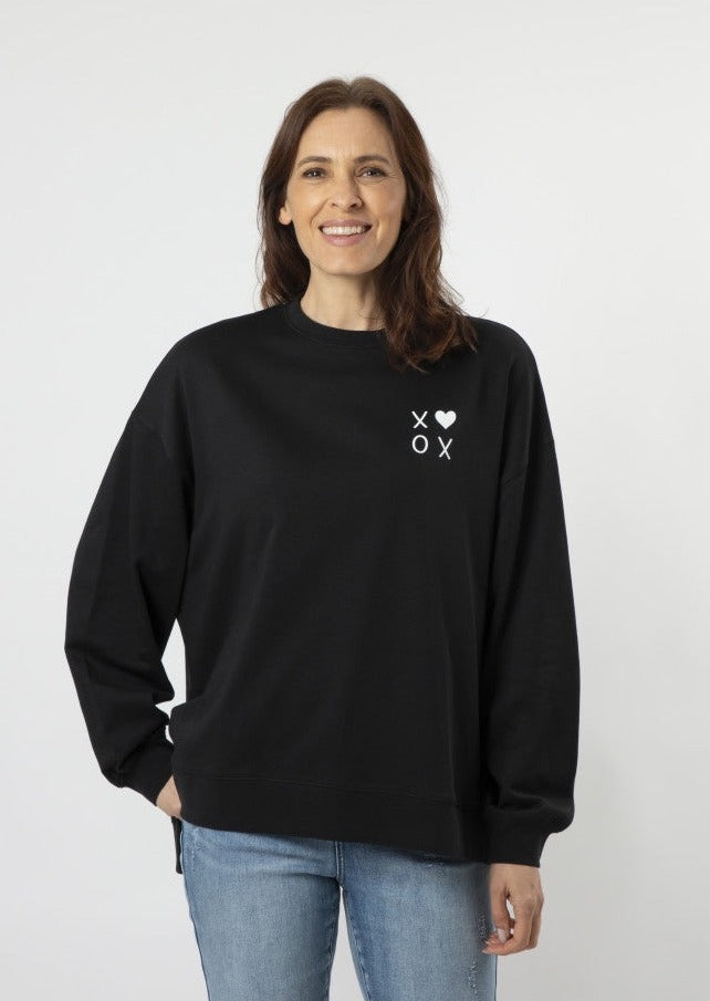 Stella & Gemma Sunday Sweater - Black XO Love