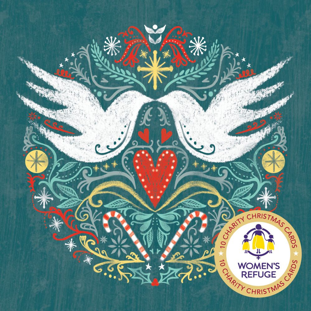 Women's Refuge Christmas Card 10 Pack - Two Doves