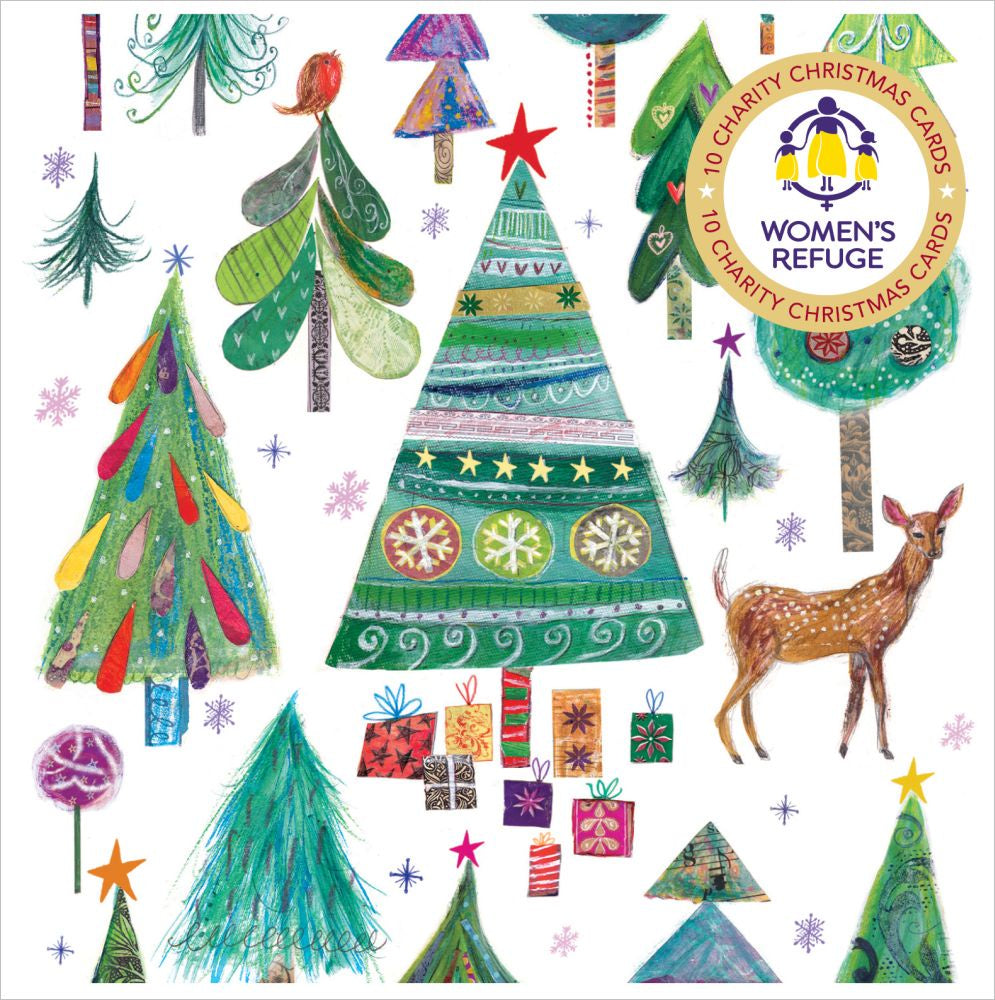 Women's Refuge Christmas Card 10 Pack - Christmas Trees